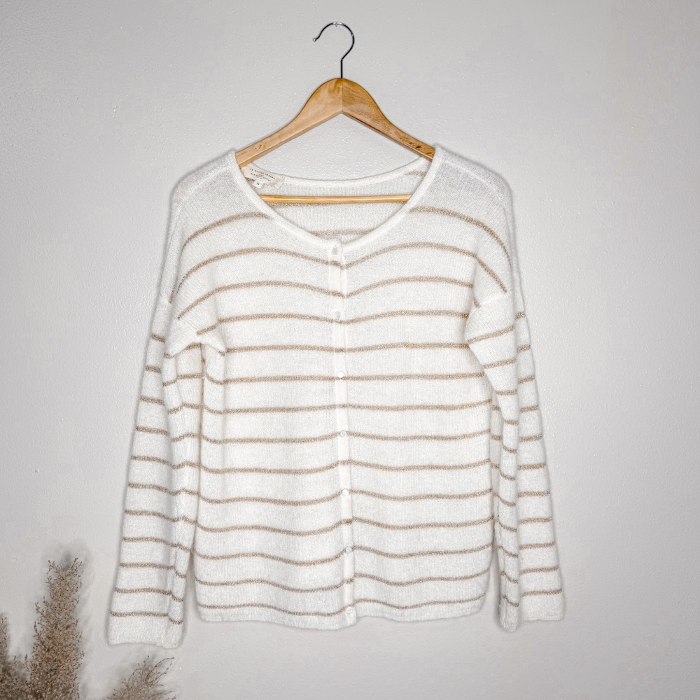 Sezane | Gaspard Cardigan in Ecru Gold, size medium - Picture 5 of 12